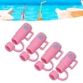 thumbnail image 1 of Straw Covers ,  Reusable Silicone Straw Tip Straw Toppers For Party Shopping Travelling Camping, 1 of 8