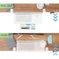 thumbnail image 3 of Small Keyboard Tray Under Desk .; X .; Small Size Keyboard Drawer with C Clamp-on Mount Easy to Install Pull Out Sliding Computer Keyboard Stand () (Wood), 3 of 7