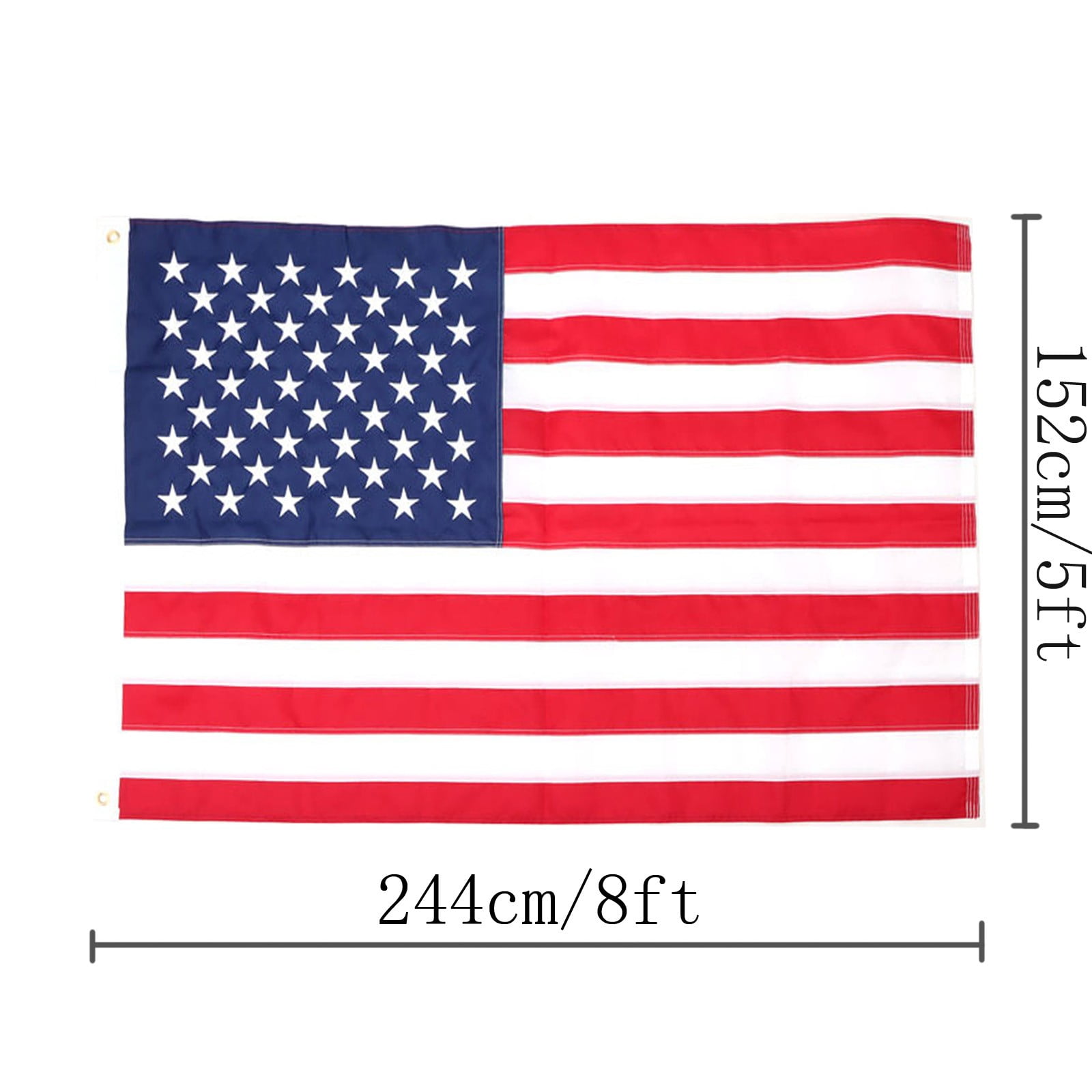 American Flag 5X8 Ft With Embroidered Stars Sewn Stripes And Brass Grommets For Indoor Outdoor Use 1Pc Us Flag With Durable Construction Vibrant Design Ideal For Patriotic