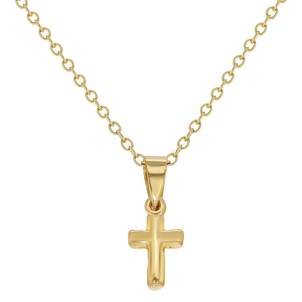 Religious Small Cross Pendant Necklace 