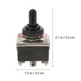 TUIBELYN 12V DPDT Toggle Switch with Waterproof Cap Heavy Duty ON/OFF