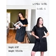 thumbnail image 2 of EKOUAER Womens Nightgown Solid Color Causal Nightdress Women Comfy Short Sleeves, 2 of 6