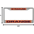 thumbnail image 5 of Syracuse NCAA Orange (Set of 2) Chrome Metal Laser Cut License Plate Frame, 5 of 6
