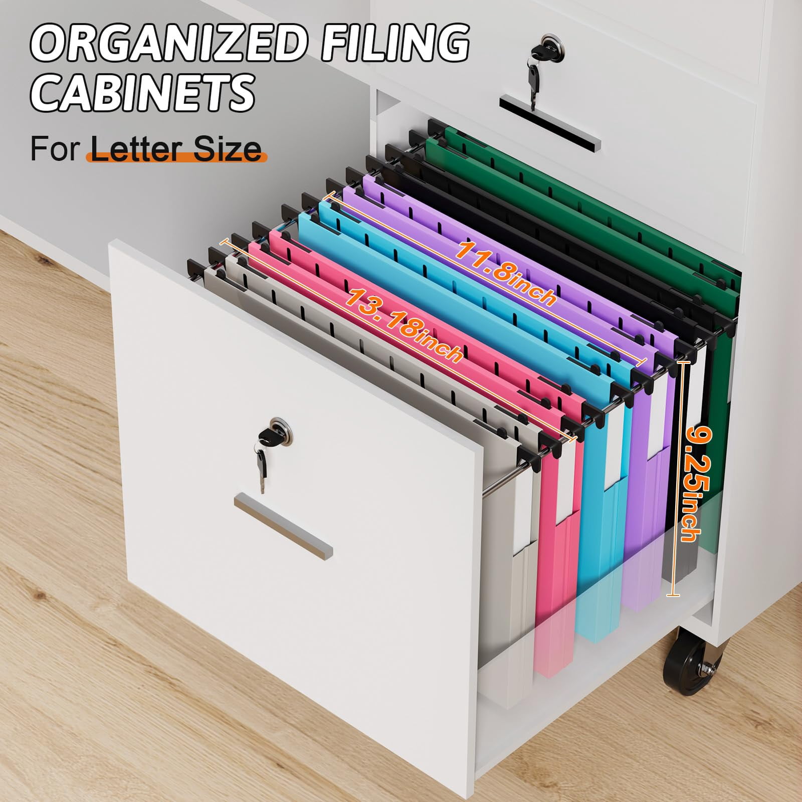 Plastic Hanging File Folders 1 Inch Expansion Letter Size 12 Pack Reinforced Heavy Duty Hang Folder With Tabs Colored Expandable Files Side Cabinet For Bulky