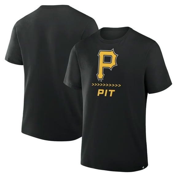 Men's Fanatics Black Pittsburgh Pirates Clubhouse Legacy Side Swipe T-Shirt