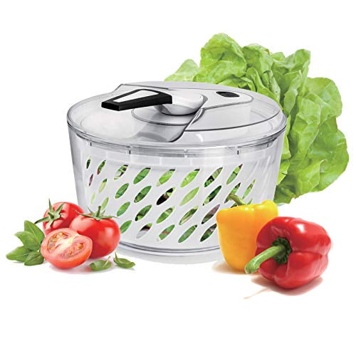 Freshmage Large 6 Quarts Salad Spinner, Easy Use Effortless Quick