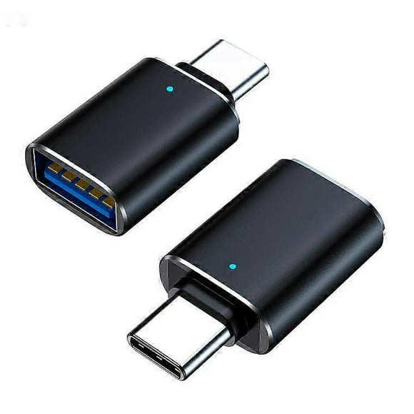 Black USB C to USB 3.1 Gen 2 Adapter, 10Gbps USB to USB C Adapter, USB-C Male to UAB 3.0 A Female USB 3.2 Type C OTG Converter for MacBook Pro Laptop