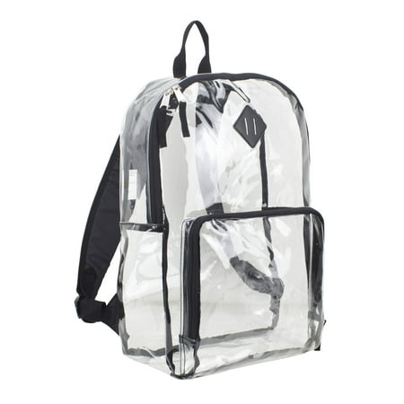 Eastsport Multi-Purpose Clear Backpack with Front Pocket, Adjustable Straps and Lash (Best Work Travel Backpack)