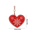 thumbnail image 3 of HongHeng Christmas Clearance Under $5.00 Christmas Red Decorative Pendant Made of Wood Suitable for Christmas Tree Doors and Fireplaces, 3 of 6