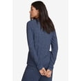 thumbnail image 2 of ellos Women's Plus Size Marled Henley Lounge Top - 30/32, Marled Grey, 2 of 3