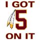 thumbnail image 2 of Men's "i Got 5 on it" Graphic T-Shirt - Casual Round Neck Short Sleeve Cotton Tee with Washington Football Team Print - Comfortable, Breathable, Versatile for outdoor Sports & Casual attire, 2 of 7