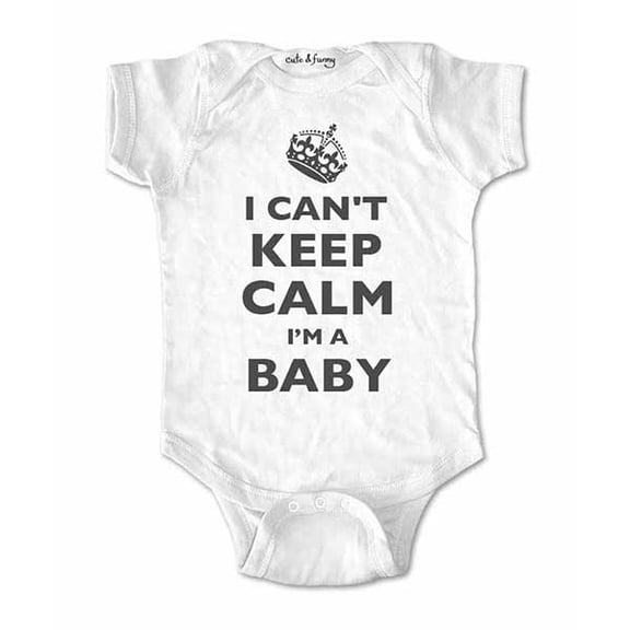 I Can't Keep Calm I'm A Baby - wallsparks cute & funny Brand - baby one piece bodysuit - Great baby shower gift!