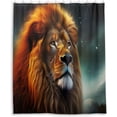 thumbnail image 2 of Coolnut Fierce Lion Shower Curtain Waterproof Fabric with 12 Hooks Bathroom Bath Curtain Set Polyester Fabric Machine Washable 60 x 72 Inch Home Decor, 2 of 6