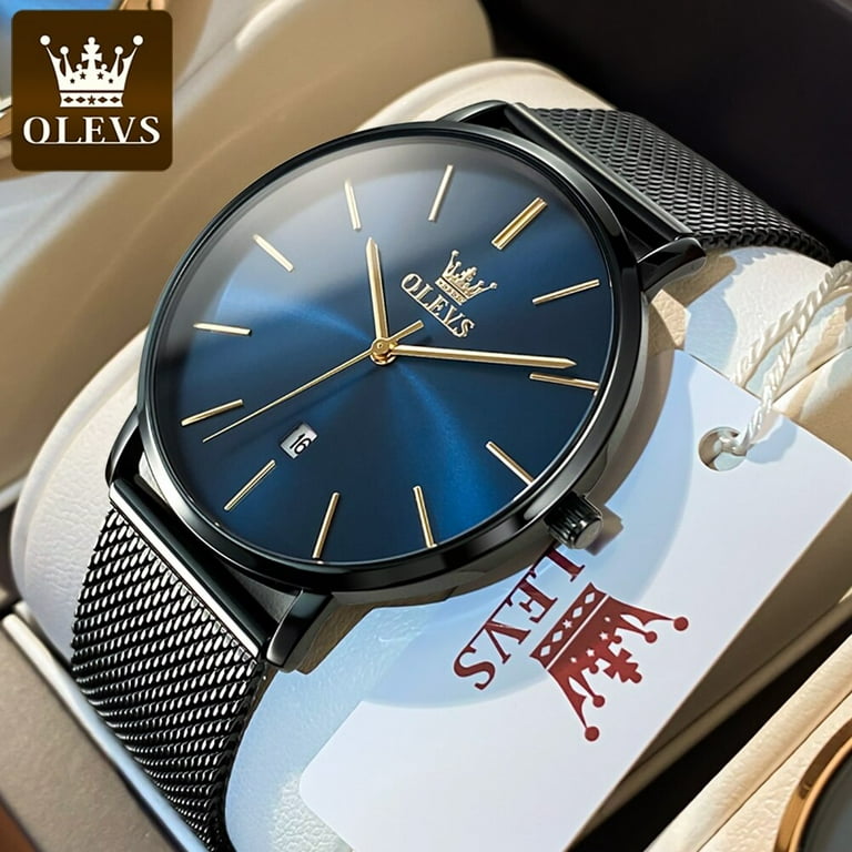 Dropship Luxury Fashion Men's Ultra Thin Watches Minimalist Men Business  Black Stainless Steel Mesh Belt Quartz Watch to Sell Online at a Lower  Price