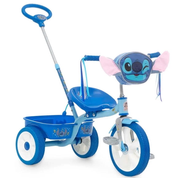 Triciclo Patin Barra Empuje Cajuela Con Bolso Stitch Apache