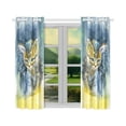thumbnail image 2 of MYPOP Cute Kitten on Blue Artistic Window Curtain Kitchen Curtain 26x39 inches (Two Piece), 2 of 3