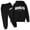 A-Black977, variant on Bobifish Toddler Girls Tracksuit Fall Winter Long Sleeve Hooded Sweatshirt Bold Arch Letter Print Elastic Waist Jogger Pants 2 Piece Sets