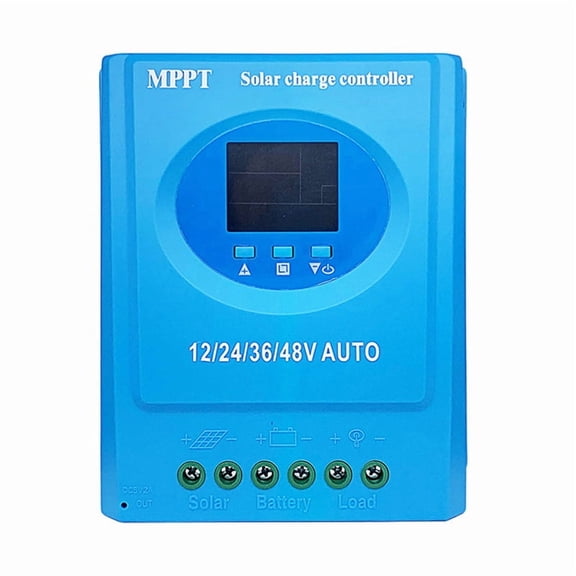 120A MPPT Solar Charge Controller 12V 24V 36V 48V Dual USB with LCD Display for Lead Acid Lithium Battery Solar Panel B
