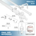 thumbnail image 3 of Urbanest Portia Manhattan 1" 5/8" Double Drapery Curtain Window Rod Set - 28" to 48", White, 3 of 6