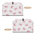 thumbnail image 4 of TSOVTHRID Pink Bowknot White Print Microwave Oven Dust Cover Dust-Proof Heavy Duty Microwave Oven Cover with Handle Decor Accessories for Kitchen, 18.25"W x 14.5"D x 11"H, S, 4 of 7