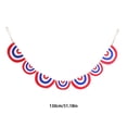 thumbnail image 3 of Independence Day Fan Shaped Hanging Decor, Patriotic Target Circles Pattern Felt Wall Hanging, For Fireplace Mantle and Wall Decoration, Farmhouse Style Holiday Decor, 3 of 6