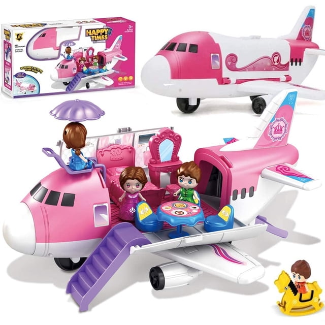 Liberty Imports Pink Airplane Toy Private Jet Transport Carg Liberty Imports Liberty Imports