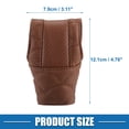 thumbnail image 5 of Car Shift Knob Cover Universal Vehicle Interior Shift Gear Cover Trim Accessories Faux Leather Brown, 5 of 6