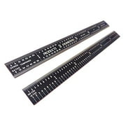 PEC Tools 24" 5R flexible black chrome,"High Contrast" machinist ruler with markings 1/10", 1/100", 1/32" and 1/64"