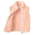 thumbnail image 5 of Otqutp Kids Fuzzy Plush Vest Lightweight Sleeveless Sherpa Fleece Plush Waistcoat Girls Cute Faux Furry Outerwear Jacket, 5 of 6