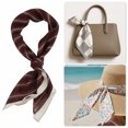 thumbnail image 5 of Unique Bargains 1 Pc Head Scarves Bandana Stripe Neck Scarf Brown, 5 of 5