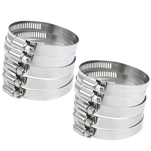 EDHITNR Stainless Steel Pool Hose Clamp, Worm Drive Hose Clamp Line Clip 27-51mm, Heavy Duty Hose Clamps for Swimming Pool Pump Sand Filter Pond Pump Outdoor Use