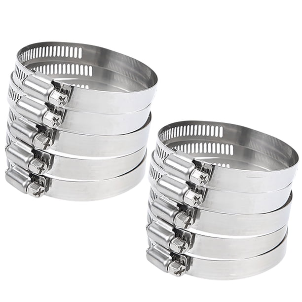 Xihbxyly Abrazadera de Manguera de Piscina de Acero Inoxidable, Ajustable (27-51 Mm), Fácil Instalación, Ideal para Bombas de Piscina, Filtros de Arena, Lavadoras, Uso En Exteriores, Paquete de 1/3/5