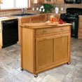 Catskill Craftsmen Rolling Recycling/Trash Storage Kitchen Island