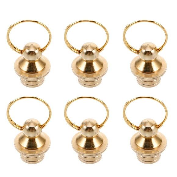 FONDOTIN 6 Pcs Bouchons en Laiton Doré Fermeture Sécurisée pour Artisans Voyage