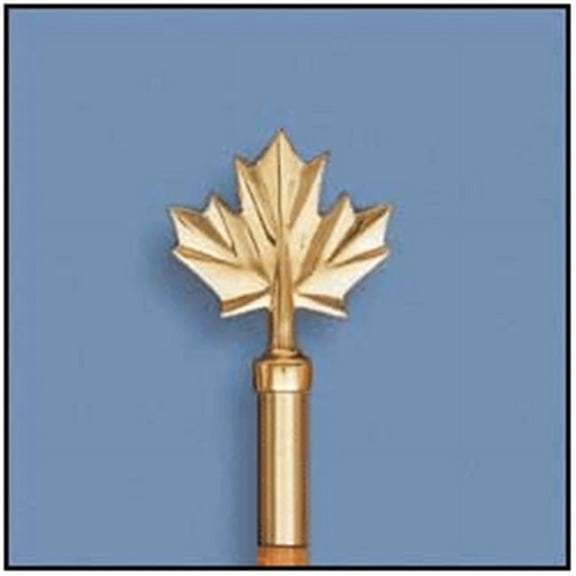 8.25in. Brass Plated Maple Leaf Ornament