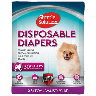 Simple Solution Disposable Female Dog Diapers, Medium, 12 Count