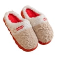 thumbnail image 2 of Bibifish Womens Fuzzy Slippers Fleece Lined Thick Non Slip Sole Slip On Slippers Soft Plush All Day Warm Wear Indoor Outdoor Winter Slippers, 2 of 5