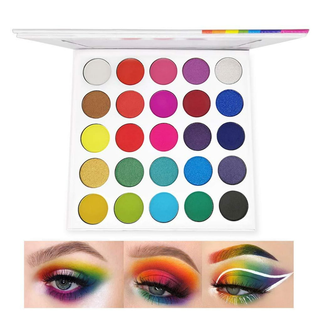 Rainbow Eyeshadow Palette,Professional 25 Color Highly Pigmented Matte