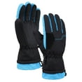 thumbnail image 2 of Kids' Two Tone Geometric Ski Gloves Winter Warm Snow Snowboard Mittens, 2 of 4