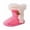 Pink, variant on REDARER Winter Girls Boots for Kids Soft Sole Warm Lined Children Boot Shoes with Adjustable Closure for Outdoor Activities,Winter Boots,Girls Boots,Size:2.5-3 Years