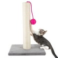 thumbnail image 4 of Cat Scratching Post ? Scratcher for Cats and Kittens with Sisal Rope and Square Base Hanging Toy Ball for Interactive Play by PETMAKER (17 Inch), 4 of 7