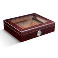 thumbnail image 1 of Portable Cigar Humidor Box With Glass Top Wholesale Cigar Humidor With Cedar Wood Travel Cigar Case With Humidifier Hygrometer, 1 of 3