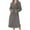 Dark Gray, variant on Aboser Womens Shawl Collar Robes Fuzzy Fleece Winter Bathrobes Warm Soft Midi Length Sleepwear Comfy Long Sleeve Nightgowns with Pockets Red XL