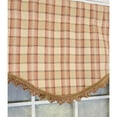 thumbnail image 3 of RLF Home Dotted Squares Cornice 3" Rod Pocket Lining Luxurious and Elegant Window Treatment Valance 50" x 17" Peach, 3 of 4