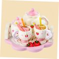 thumbnail image 3 of Phenofice 1 Set Dollhouse Tea Set Wood Assorted Color for Girls Knowledge Expansion Children's Day, 3 of 7