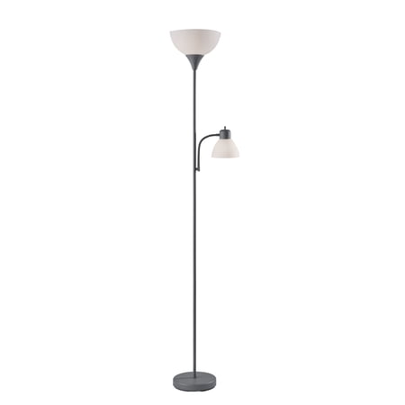 Mainstays 72‘’ Gray Combo Floor Lamp With Reading Lamp, Modern Design
