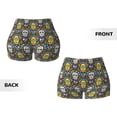 thumbnail image 5 of Lsque Sugar Skulls Pattern High Waisted Biker Shorts for Women-Tummy Control Fitness Athletic Workout Running Yoga Gym Shorts,Moisture-Wicking-Large, 5 of 9