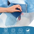 thumbnail image 5 of Yayeee Kitchen Curtains Tier Set of 2 Light Filtering 57"x24" Over Sink Window Panels, Blue Pattern, 5 of 7