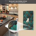 thumbnail image 5 of Yayeee Blank Wall Plate Cover 1-Gang 4.5"x2.7" Home Unused Decorative Outlet, Green Art Abstract Pattern, 5 of 7