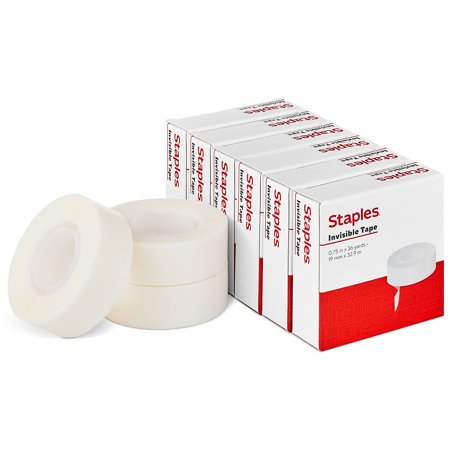 staples invisible tape 3/4  x 1296  11 pack 